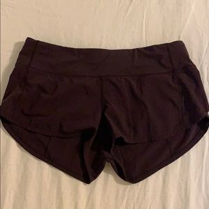 Purple Lululemon speed shorts